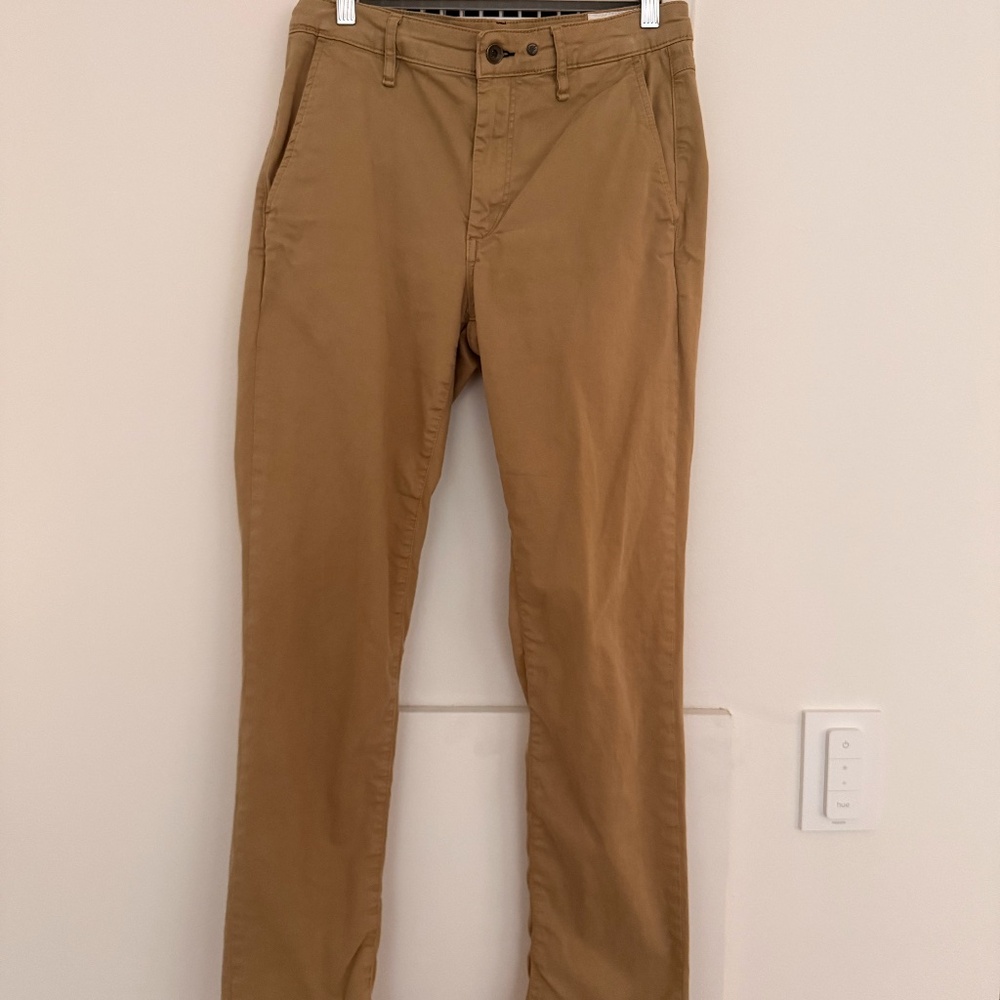 Rag & Bone Fit 2 Slim Chino Pants Cornstalk Tan Beige Stretch Cotton Size 30
